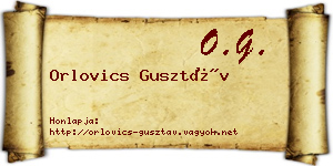 Orlovics Gusztáv névjegykártya